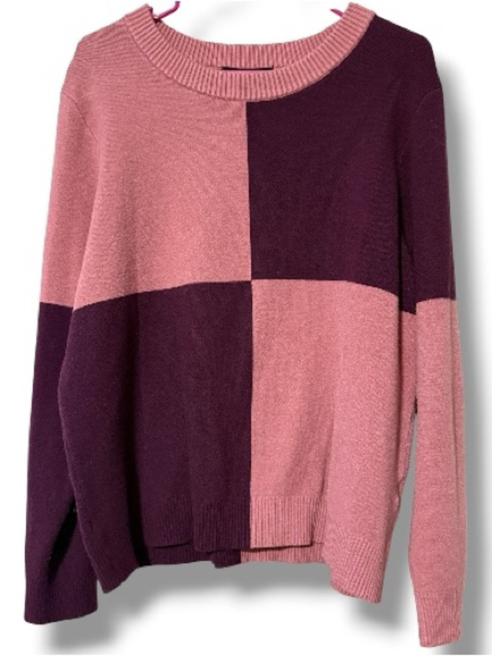 41 Hawthorn size XL ladies pullover long sleeve color block sweater